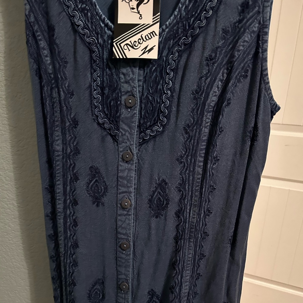Neelam denim dress with back tie